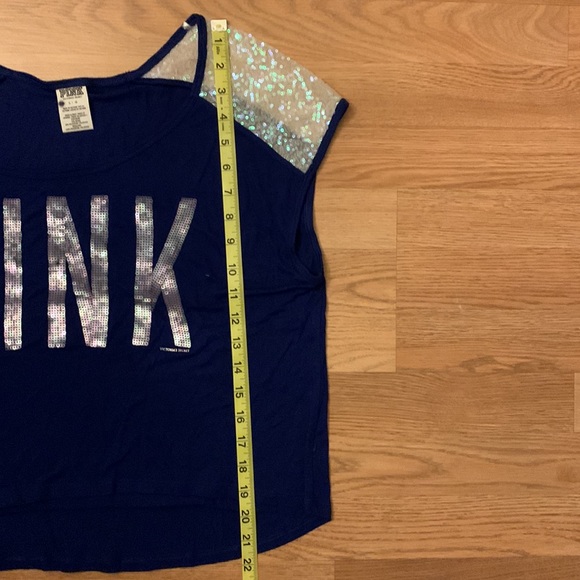 Dark Blue PINK Crop Top - Picture 6 of 7